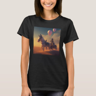 Traumhafte traumähnliche Fantasy uralter Pferdewag T-Shirt