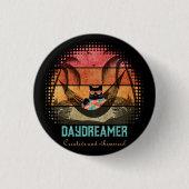 Traumhafte Tropenlandschaft der Coolen Katze Button (Vorderseite)