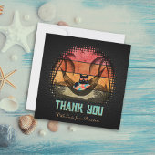 Traumhafte Tropenlandschaft der Coolen Katze Dankeskarte