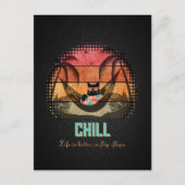 Traumhafte Tropenlandschaft der Coolen Katze Feiertagspostkarte (Vorderseite)