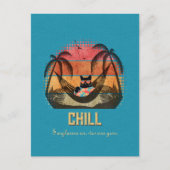 Traumhafte Tropenlandschaft der Coolen Katze Feiertagspostkarte (Vorderseite)