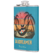 Traumhafte Tropenlandschaft der Coolen Katze Flachmann (Links)