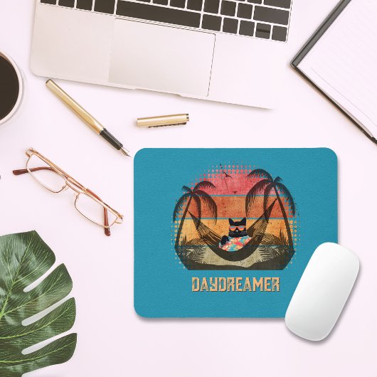 Traumhafte Tropenlandschaft der Coolen Katze Mousepad