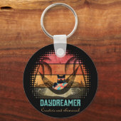 Traumhafte Tropenlandschaft der Coolen Katze Schlüsselanhänger (Vorderseite)