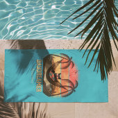 Traumhafte Tropenlandschaft der Coolen Katze Strandtuch