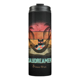 Traumhafte Tropenlandschaft der Coolen Katze Thermosbecher