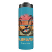 Traumhafte Tropenlandschaft der Coolen Katze Thermosbecher (Vorderseite)