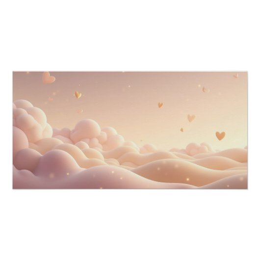 Traumhafte Valentinstag-Romantik-Dekoration Poster (Vorderseite)