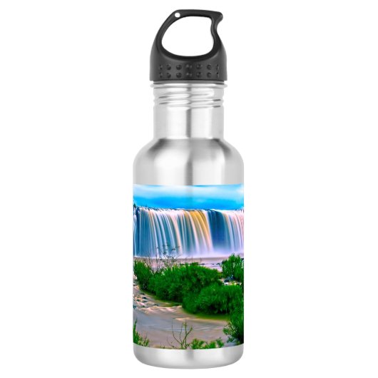 Traumhafte Wasserfall Landschaft Trinkflasche (Vorderseite)