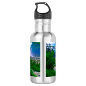 Traumhafte Wasserfall Landschaft Trinkflasche (Rückseite)