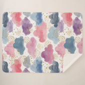 Traumhafte Wasserfarbenwolken Sherpadecke (Vorderseite (Horizontal))