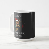 Traumhafte Weihnachts-Niedlich-Hunde-Feierabend Kaffeetasse (Vorderseite Links)