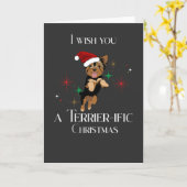 Traumhafte Weihnachts-Niedlich-Hunde-Feierabend Karte (Gelbe Blume)