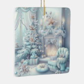 Traumhafte Weihnachtsfeier Keramikornament (Rechts)