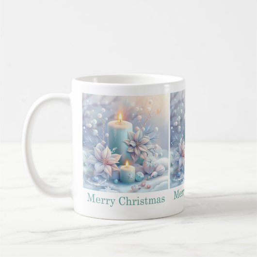 Traumhafte Weihnachtskerzen-Tasse Kaffeetasse (Links)