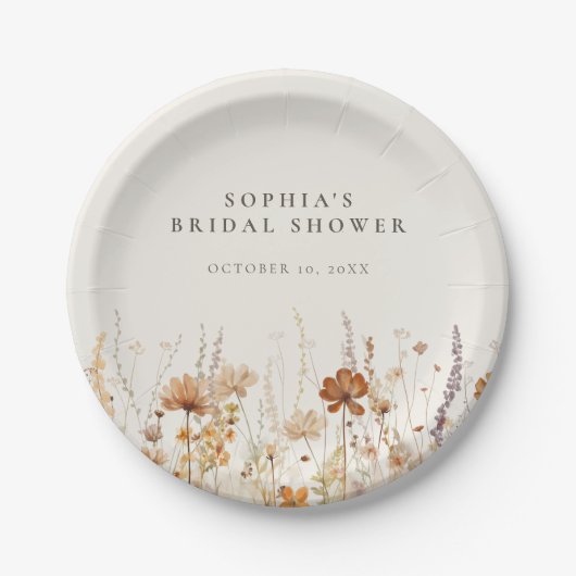 Traumhafte Wildblume im Herbst Pappteller (Vorderseite)