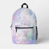 Traumhafte Wolken und Sterne Bedruckter Rucksack (Vorderseite)