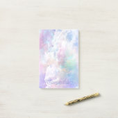 Traumhafte Wolken und Sterne Personalisiert Post-it Klebezettel (Auf Schreibtisch)