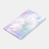 Traumhafte Wolken und Sterne Personalisiert Post-it Klebezettel (angewinkelt)