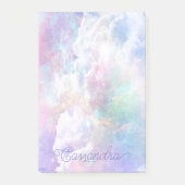 Traumhafte Wolken und Sterne Personalisiert Post-it Klebezettel (Vorderseite)
