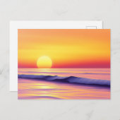 Traumhafter Abstrakter Sonnenuntergang über einer  Postkarte (Vorne/Hinten)