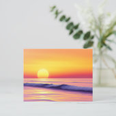 Traumhafter Abstrakter Sonnenuntergang über einer  Postkarte (Stehend Vorderseite)