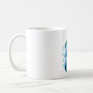 Traumhafter blauer Wald – Ästhetische Naturillustr Kaffeetasse