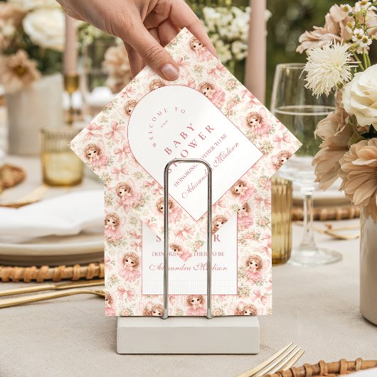 Traumhafter Feengarten-Baby-Shower Serviette