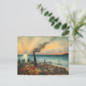 Traumhafter Küsten-Sonnenuntergang-Wandkunst-Druck Postkarte (Stehend Vorderseite)