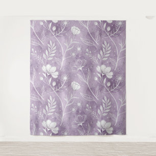 Traumhafter Lavendel Blumen-Teppich – Überdimensio Wandteppich