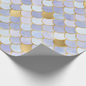 Traumhafter Lavendel und goldfarbene Meerjungwaage Geschenkpapier (Ecke)