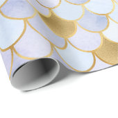 Traumhafter Lavendel und goldfarbene Meerjungwaage Geschenkpapier (Rolleneckpunkt)