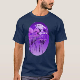 Traumhafter lila Himmel – Ästhetisches Naturkunst- T-Shirt
