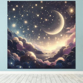 Traumhafter Nachthimmel Leinwanddruck (Insitu (Holzboden))