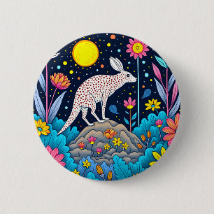 Traumhafter nächtlicher Wald Button