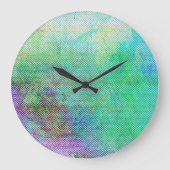 Traumhafter Regenbogen-Gradient abstrakter Design  Große Wanduhr (Vorderseite)