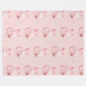 Traumhafter Rosa Schmetterling Fleecedecke (Vorderseite (Horizontal))