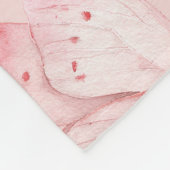 Traumhafter Rosa Schmetterling Fleecedecke (Ecke)