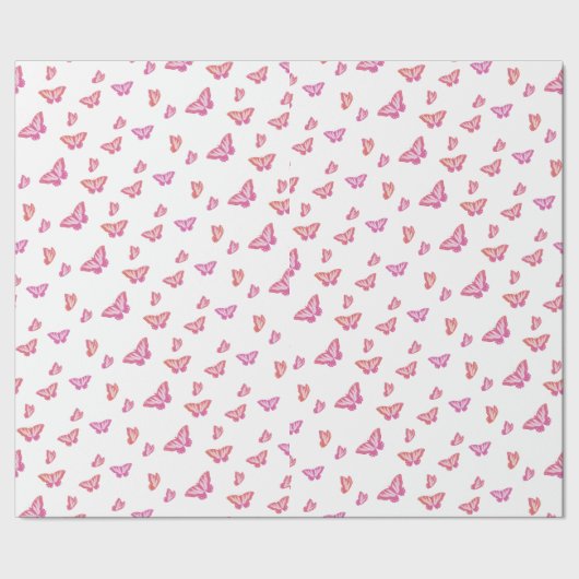 Traumhafter Schmetterling Geschenkpapier (Saum)