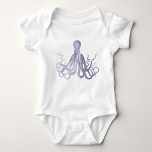 Traumhaftes Aquarelloktopus minimalistisch Baby Strampler