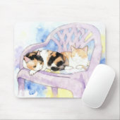 Traumhaftes Duo beim Schlafen Mousepad (Mit Mouse)