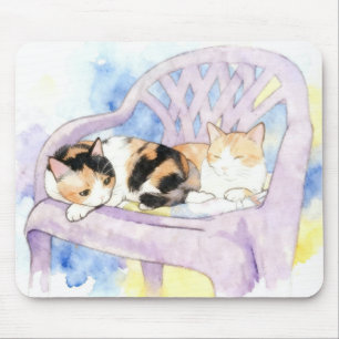 Traumhaftes Duo beim Schlafen Mousepad