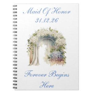 Traumhaftes Florales Hochzeitsjournal Notizblock