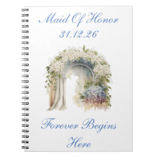 Traumhaftes Florales Hochzeitsjournal Notizblock
