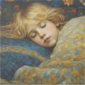 Traumhaftes Kind im Blumengeflecht Aufkleber (Vorderseite)