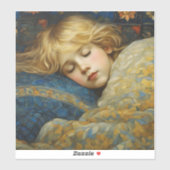 Traumhaftes Kind im Blumengeflecht Aufkleber (Blatt)