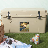 Traumhaftes Kind im Blumengeflecht Aufkleber (Kühler)