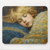 Traumhaftes Kind im Blumengeflecht Mousepad (Vorne)