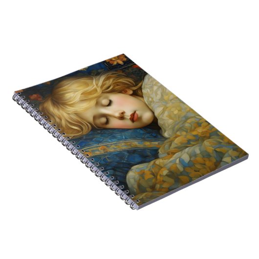 Traumhaftes Kind im Blumengeflecht Notizblock (Rechte Seite)