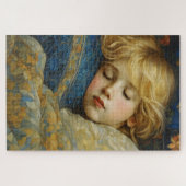 Traumhaftes Kind im Blumengeflecht Puzzle (Horizontal)